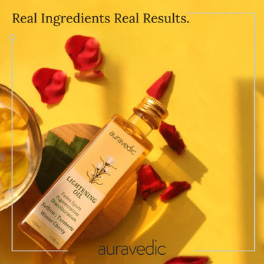 Auravedic Saffron Original Face Oil For Glowing Skin100 ml Ashwagandha Pigmentation Serum Face Serum For Pigmentation For Skin Body Oil After Bath For Daily Use